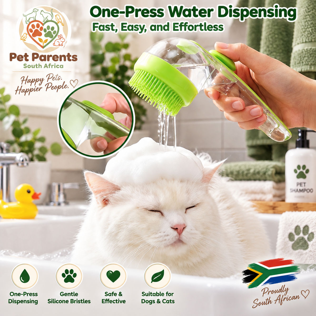 Bath Brush & Grooming 3 in 1 Set