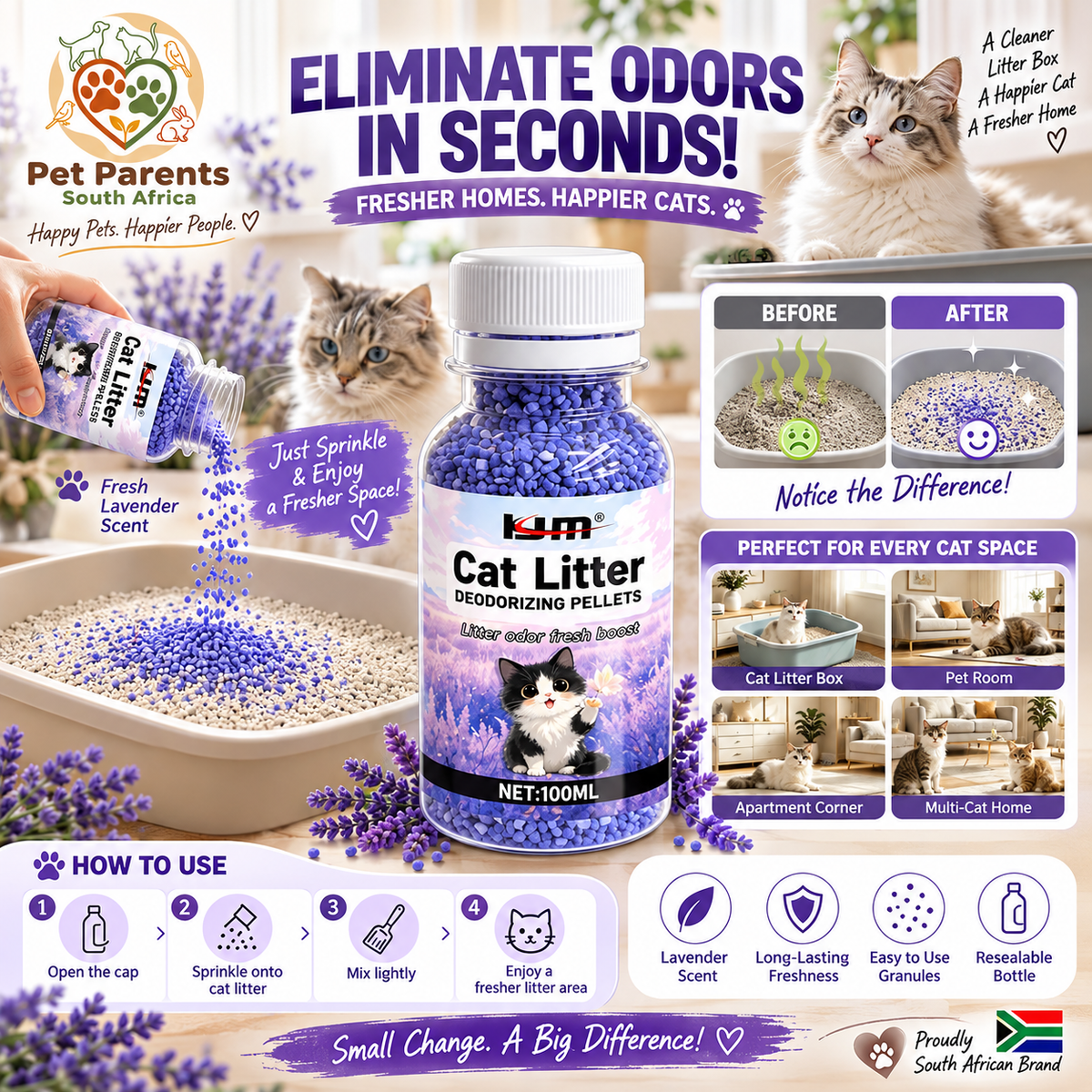 Deodorizing Pellets for Cat Littre