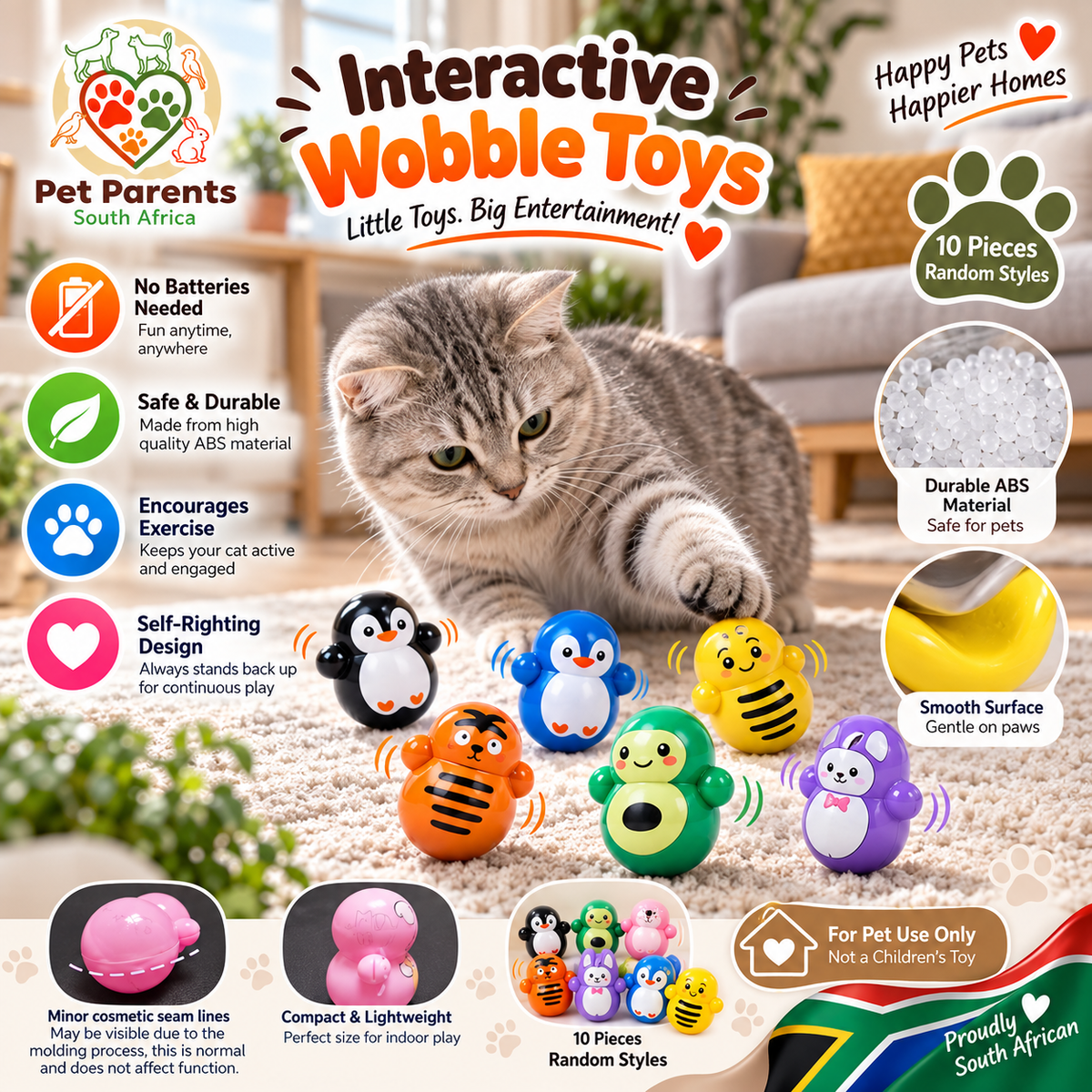 Interactive Wobble Cat Toys