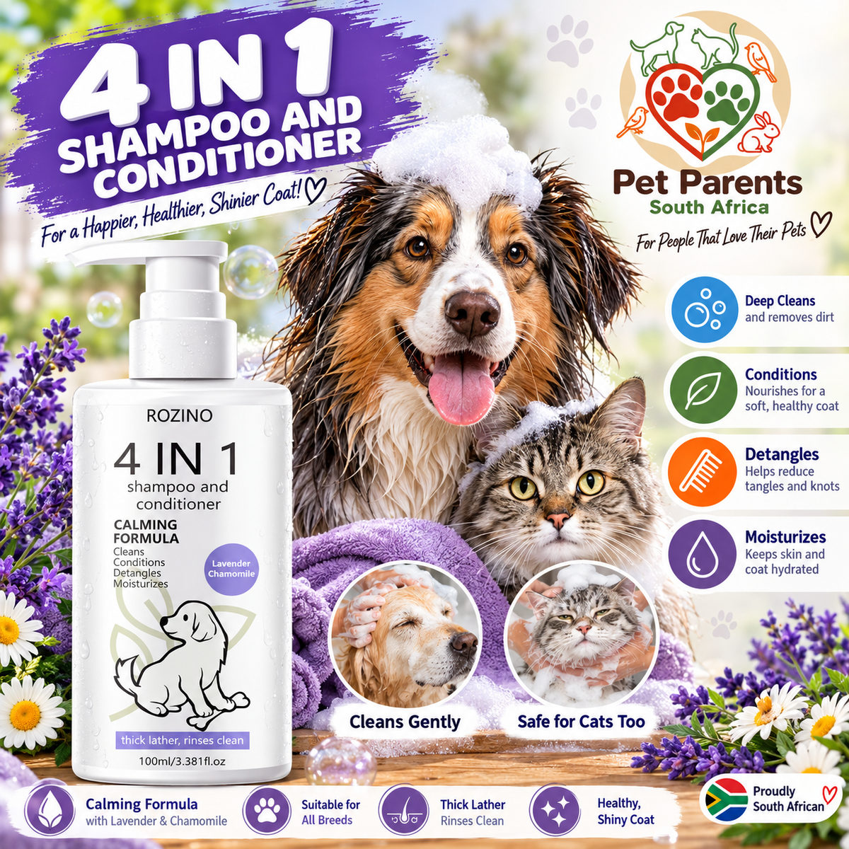 4 in 1 Shapoo and Conditionar for Pets