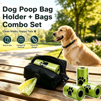Portable Dog Poop Holder & Bags